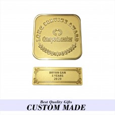 24k gold plated award coin